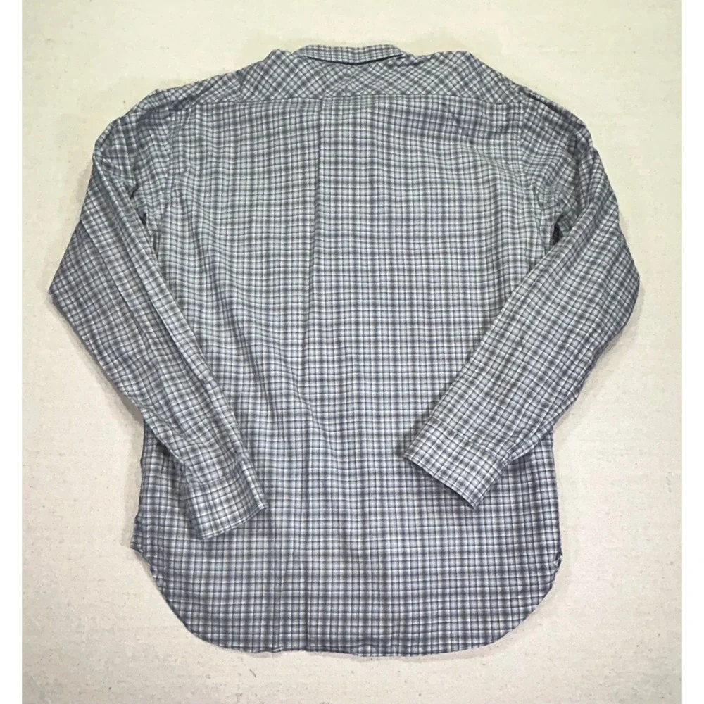 BILLY REID Men's XXL Button Plaid Dress‎ Shirt Long Sleeve MADE IN ITALY